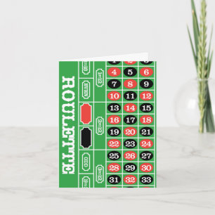 Cartão Roulette Mesa - Casino Gamble To Win