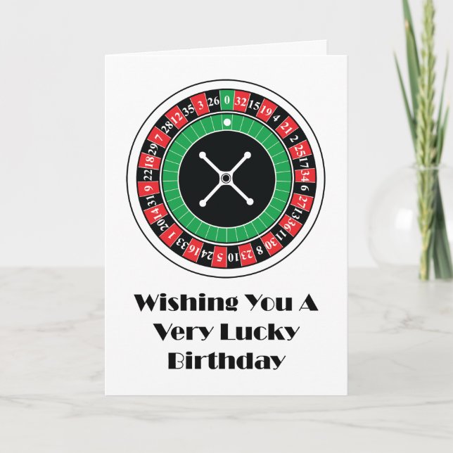 Cartão Roulette Wheel Birthday Card (Frente)