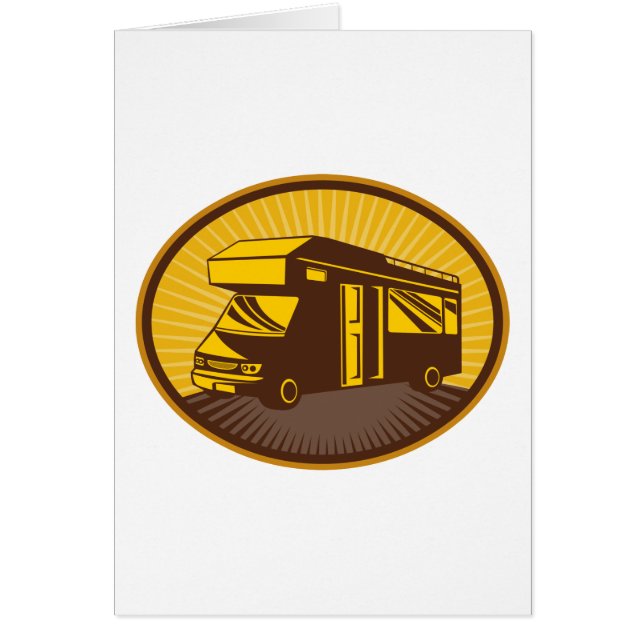 Cartão Roulotte da caravana da camionete de campista (Frente)