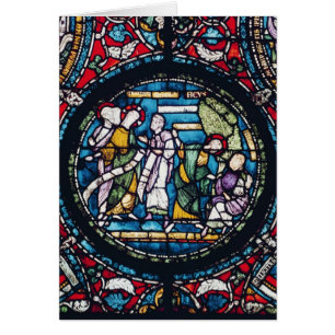 Cartão Roundel que descreve a parábola da árvore de figo