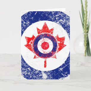 Cartão Roundel Target Grunge Maple Leaf