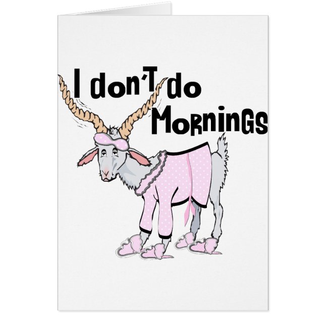 Cartão Roupa de Goat Engraçado (Frente)