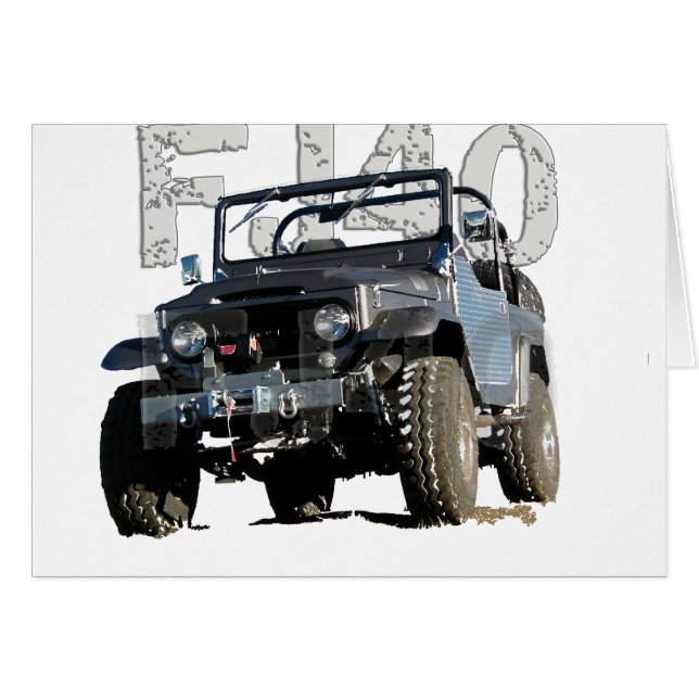Cartão Roupa de Landcruiser FJ40 (Frente Horizontal)