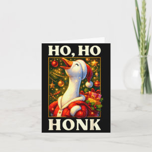 Cartão Roupa de Natal Engraçada de Ganso Ho Ho Honk para