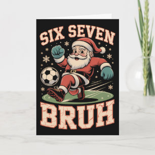 Cartão Roupa de Natal Futebol Papai Noel Engraçado 67 Mem