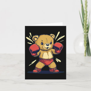 Cartão Roupa De Urso Esportivo Para Amantes De Luvas E Bo