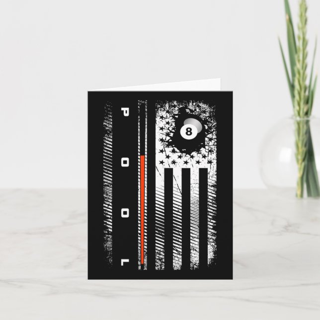 Cartão Roupa do jogador de Piscina do American Flag Billi (Frente)