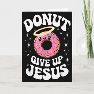 Cartão Roupa engraçada de donut cristão Fé Humor retrô Je