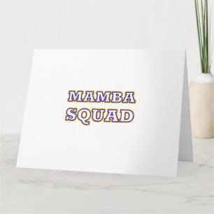 Cartão Roupa engraçada do Mamba Squad para amantes de cob