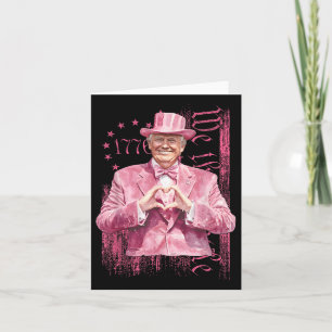 Cartão Roupas cor-de-rosa engraçadas do presidente Trump