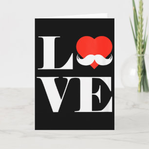 Cartão Roupas de Bigode de Amor das Mulheres Presente Eng