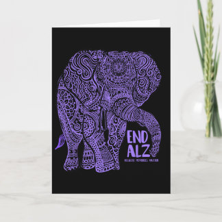 Cartão Roupas de Conscientização do Elefante Roxo Heimerh