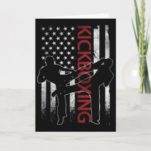 Cartão Roupas de Kickboxing da Bandeira Americana Apparel