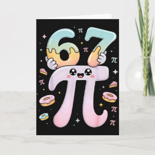 Cartão Roupas de matemática do dia do Pi 67 engraçadas De