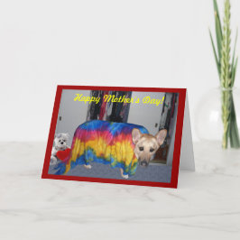 Cartão Roupas de modelagem de dias de as mães