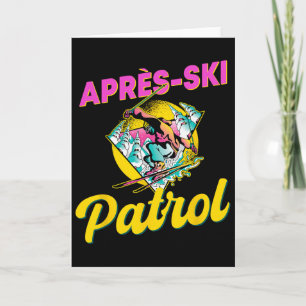Cartão Roupas de patrulha de Apres-ski retrô dos anos 80