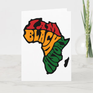 Cartão Roupas do Mês da História Negra Mapa da África Tec