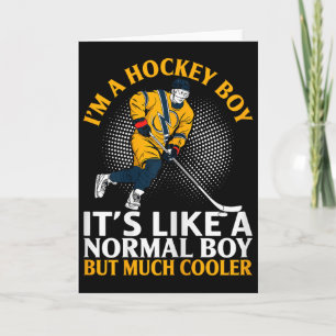 Cartão Roupas engraçadas de hóquei no gelo para goleiro d
