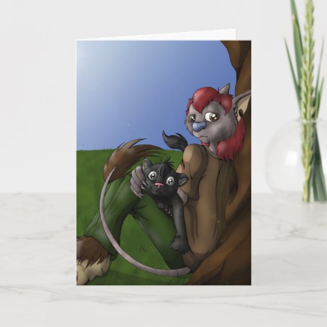 Cartão Rousoe & Kenji Greetings card (Frente)