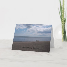 Cartão rowboat at Lake Ontario greeting card