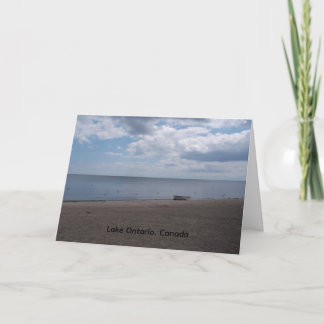 Cartão rowboat at Lake Ontario greeting card