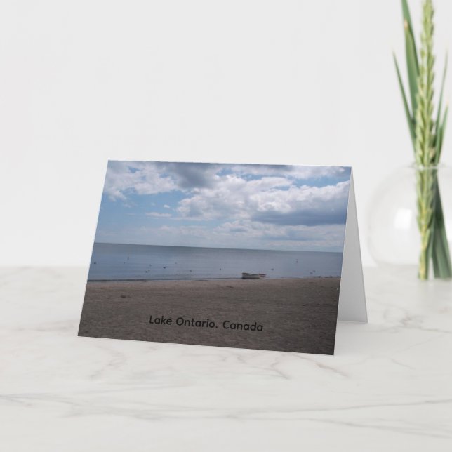 Cartão rowboat at Lake Ontario greeting card (Frente)