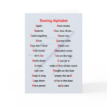 Rowing Alphabet fun A to Z