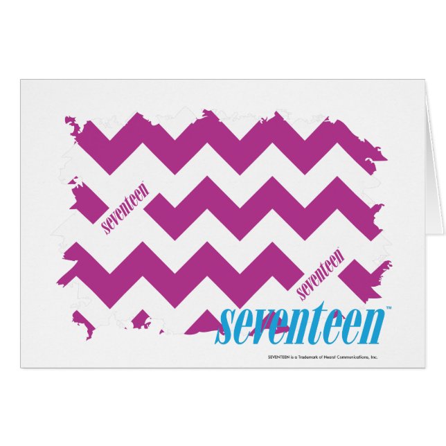 Cartão Roxo 3 do ziguezague (Frente Horizontal)