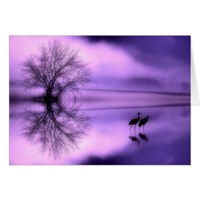 Cartão roxo da manhã (Frente Horizontal)