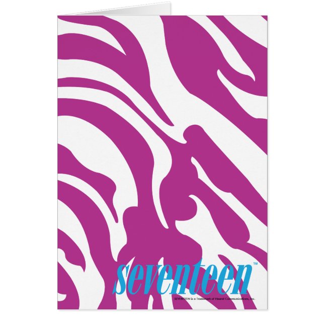 Cartão Roxo da zebra (Frente)