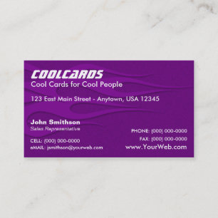 Cartão roxo das chamas