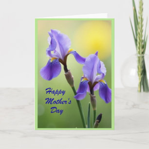 Cartão Roxo do Dia das Mães