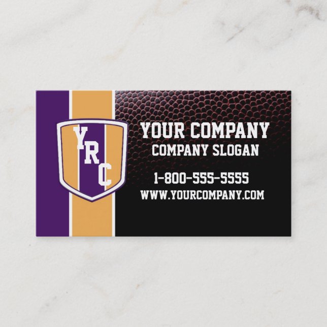 Cartão roxo & Dourado do futebol (Frente)