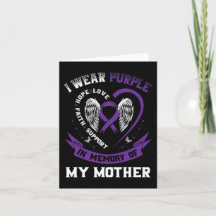 Cartão Roxo Em Memória Da Minha Mãe Mãe Conscientização S