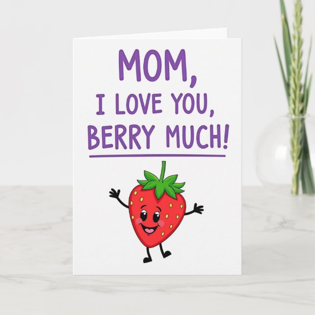 Cartão Roxo Mãe Eu Te Amo (Frente)