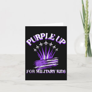 Cartão Roxo Para Crianças Militares Crianças Americanas D