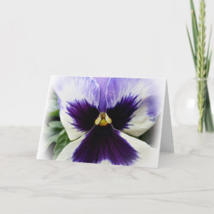 Cartão roxo profundo em branco