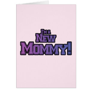 Cartão Roxo, sou uma Mamãe nova, Camisetas e presentes