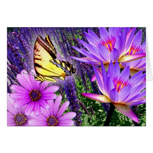 Cartão Roxos na natureza (Frente Horizontal)