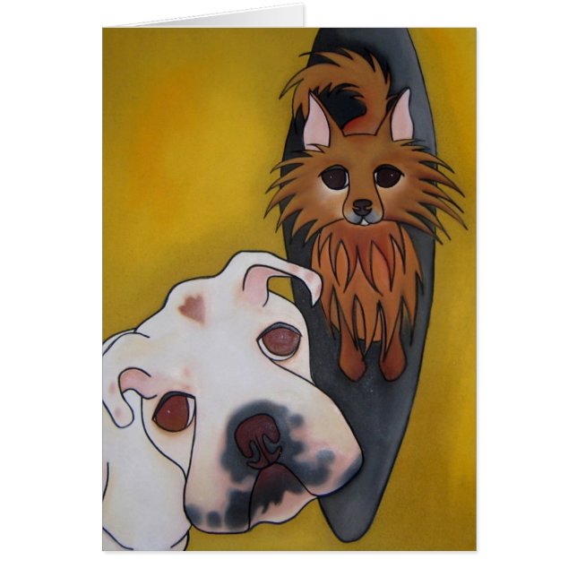 Cartão Roxy & irlandês por Robyn Feeley (Frente)