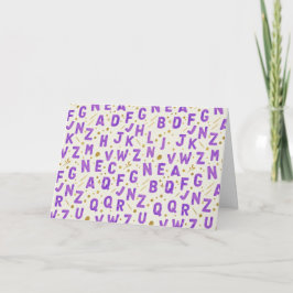 Cartão Royal Amethyst Artisan Alphabet