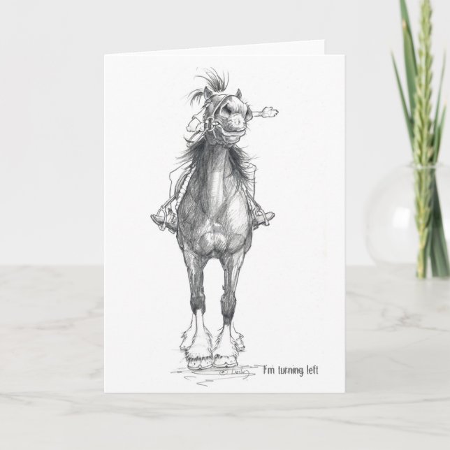 Cartão RS01 "Sinais rodoviários equestres" (Frente)