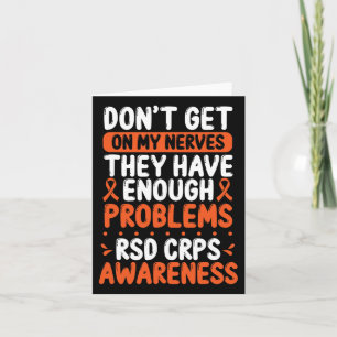 Cartão Rsd Crps Warrior Orange Ribbon Em Meus Nervos Crps