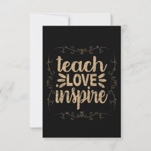 Cartão RSVP 2- Camisa de Ensinar Amor Inspirar, Professor Vint