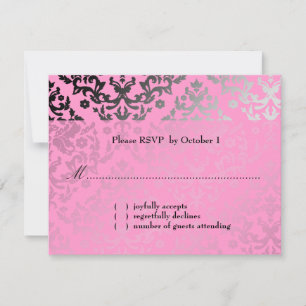 Cartão RSVP 311 Damasco Rosa Deslumbrante