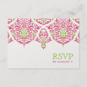 Cartão RSVP 311 Mon Cherie Damask Honeysuckle Limão