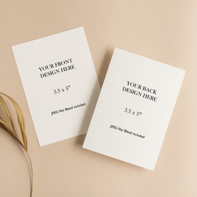 Cartão RSVP 3.5x5" Double Sided Card Printing (3.5x5 card double sided printing, vertical card print, portrait enclosure card, details card )