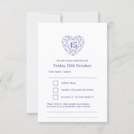 Cartão RSVP 45.º aniversário do casamento, repórter do coração