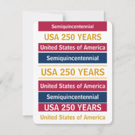 Cartão RSVP 4th of July 2026 USA 250 Years Semiquincentennial