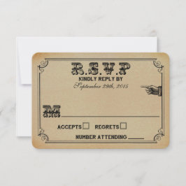 Cartão RSVP A Coleção de Casamento Steampunk Vitoriana
